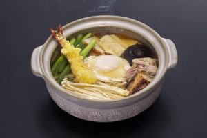 Nabeyaki udon at the Japanese restaurant in Shinsaibashi [Udon Chiri Honke Nishiya Honten]